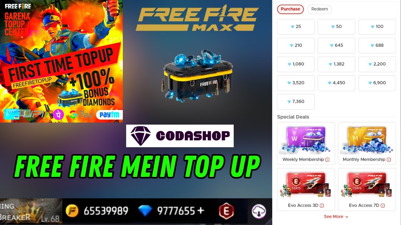Codashop Free Fire Top Up | Free Fire Diamond Top Up From Codashop ...