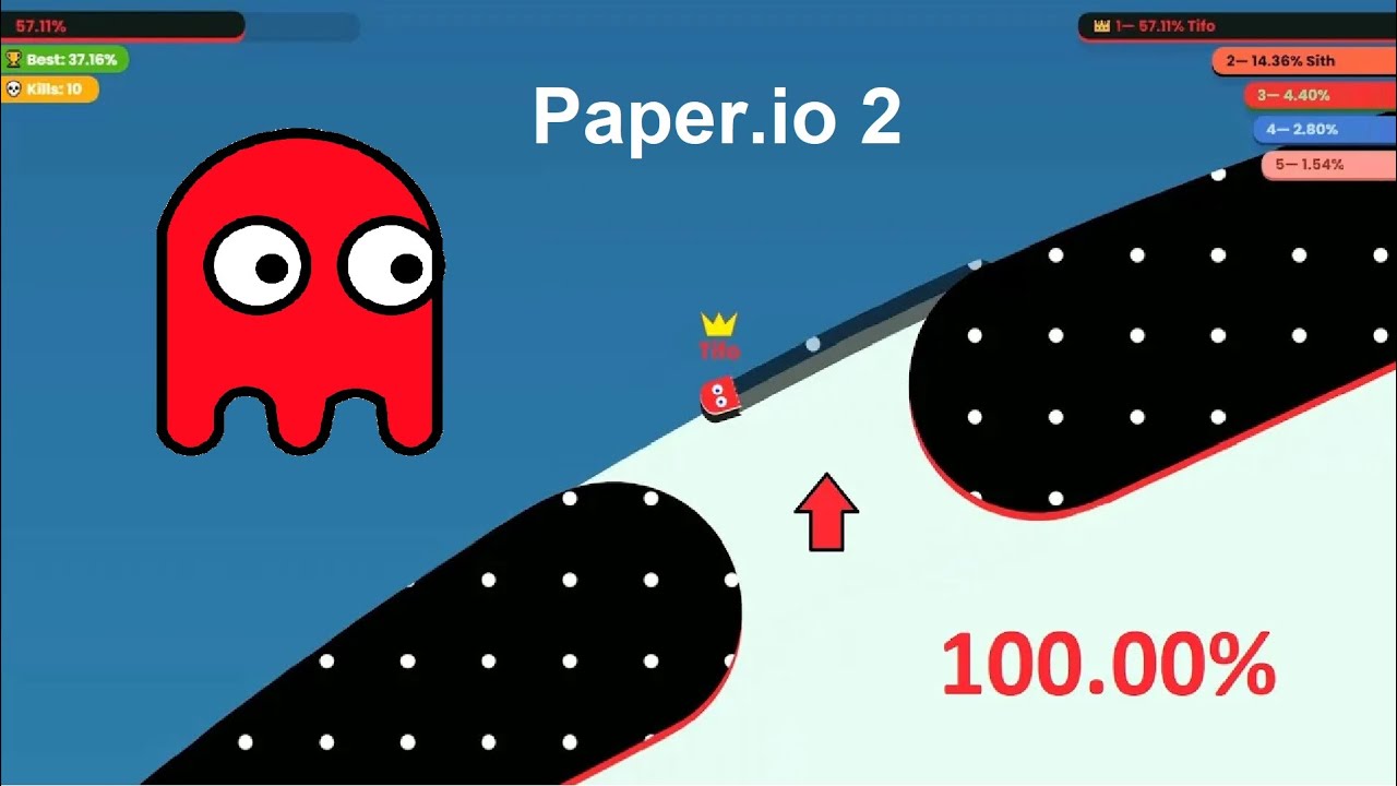 Paper.io 2 Map Control: 100.00% [Professional] - YouTube