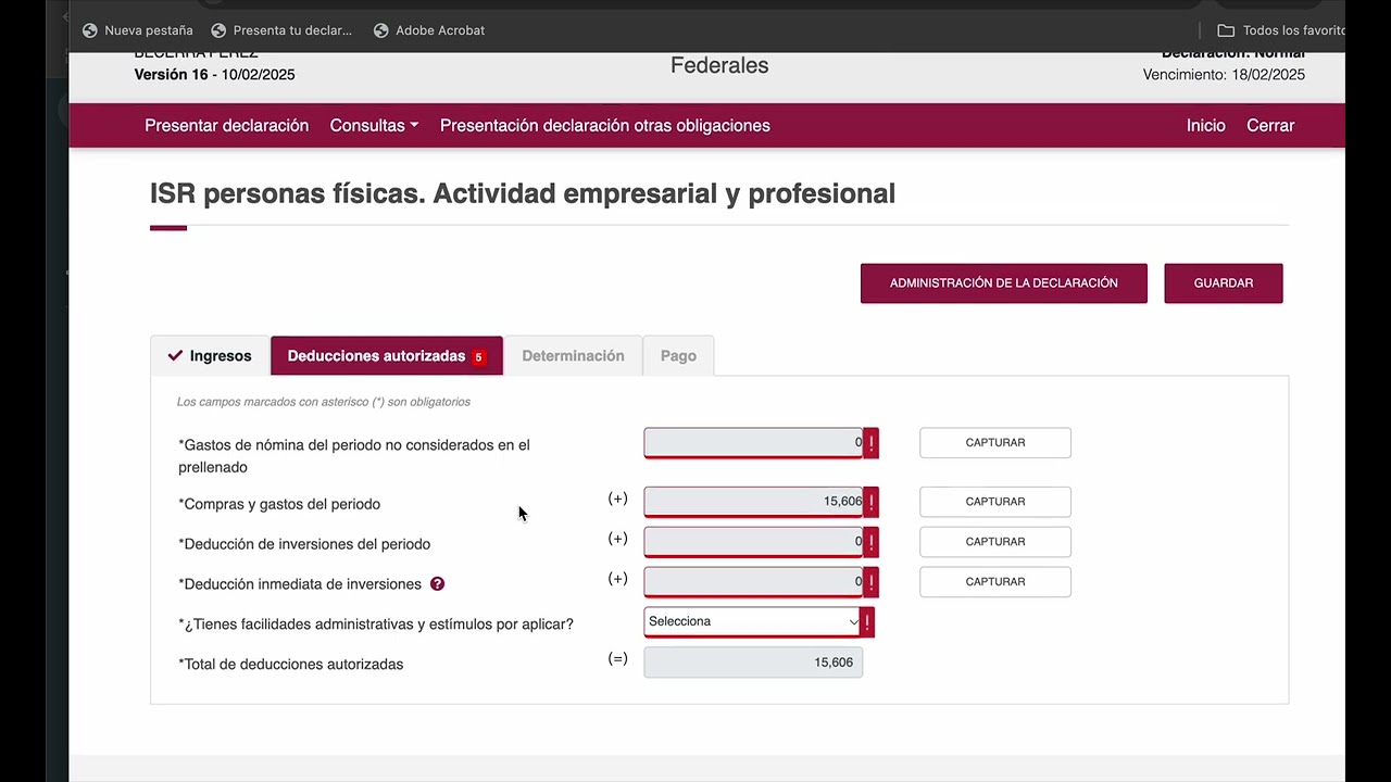 🔹 Nuevo Portal para Pagos Provisionales de Personas Fisicas con Actividad Empresarial 2025
