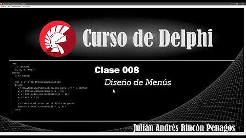 Curso de Delphi Clase 008 Diseño de Menús