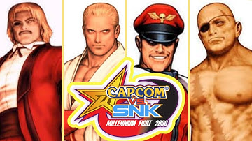 Geese & Rugal Vs. Sagat & Bison - Capcom vs SNK gameplay - Capcom Fighting Collection 2