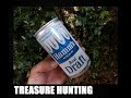 Treasure Hunting - Old Beer Cans - Hamm&#39;s - Bottle Digging - Antiques For Free -