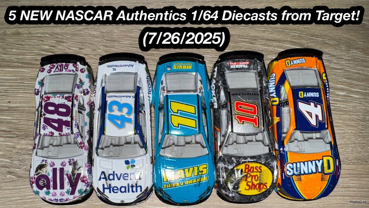 5 NEW NASCAR Authentics 1/64 Diecasts from Target! (7/26/2025