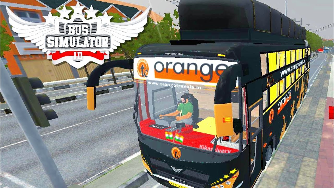 new orange ac sleeper coach bus mod [veera] mod link description👇# ...