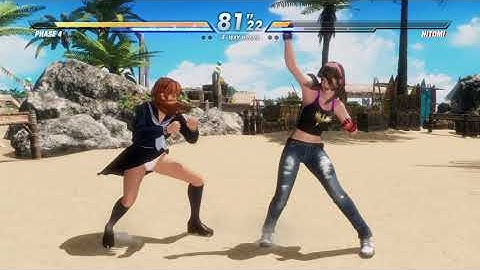 Dead or Alive 6 Phase 4 vs Hitomi CPU vs CPU AI vs AI (hardest level 8)