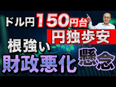 【2025年10月7日】ドル円150円台  円独歩安  根強い財政悪化懸念  ドル円は8月1日以来の150円台をしっかり回復　市場が見通すのが財政出動からの財政悪化　インフレ対策に財政という矛盾も