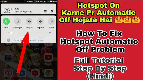 How To Fix Hotspot Automatically Turning off Problem (Hindi) | Hotspot Automatic Off Hojata Hai.????