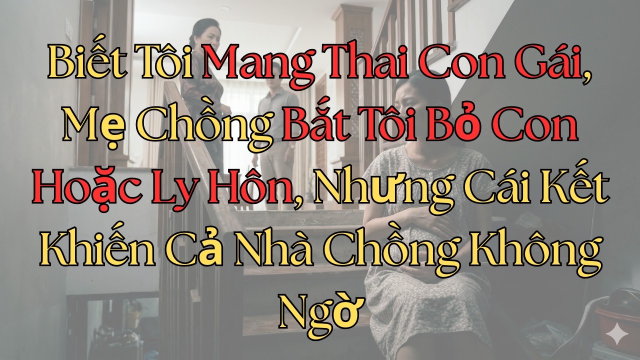 Biết Tôi Mang Thai Con Gái, Mẹ Chồng Bắt Tôi Bỏ Con Hoặc Ly Hôn, Nhưng Cái Kết Khiến Cả Nhà Chồng...