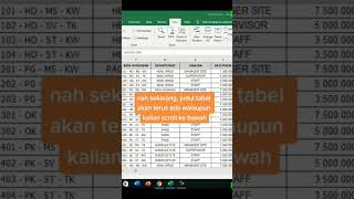 cara agar judul tetap di atas ketika di scroll di excel #shorts #excel #lifehacks
