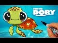 How to Draw Squirt from Finding Dory step by step Cute -Sea Turtle