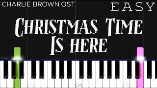 Vignette de la vidéo "A Charlie Brown Christmas - Christmas Time Is Here by Vince Guaraldi | EASY Piano Tutorial"