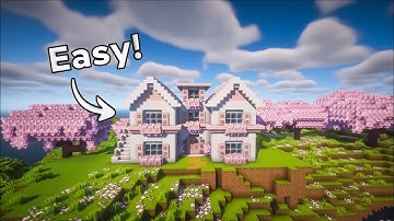 Minecraft: How to Build a Cherry Blossom Mansion | Tutorial🏠