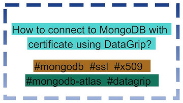 How to connect to MongoDB with certificate using DataGrip?
