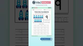 Number 9 Tracing Worksheet for Nursery and Preschool Kids – Free PDF