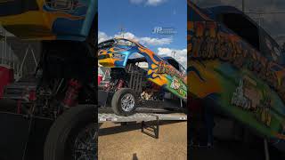 “Haymaker” Ford Ranger Super Modified 2wd Truck getting unloaded before pulling action in Baxley, GA