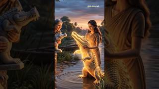 The Girl Who Raised a Glowing Crocodile ✨🐊#AIStory #MagicCrocodile #emotionalstoryVillageStory