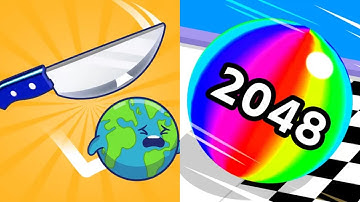 Slice It All vs Ball Run 2048 Very Satisfying And Relaxing ASMR Slicing Game