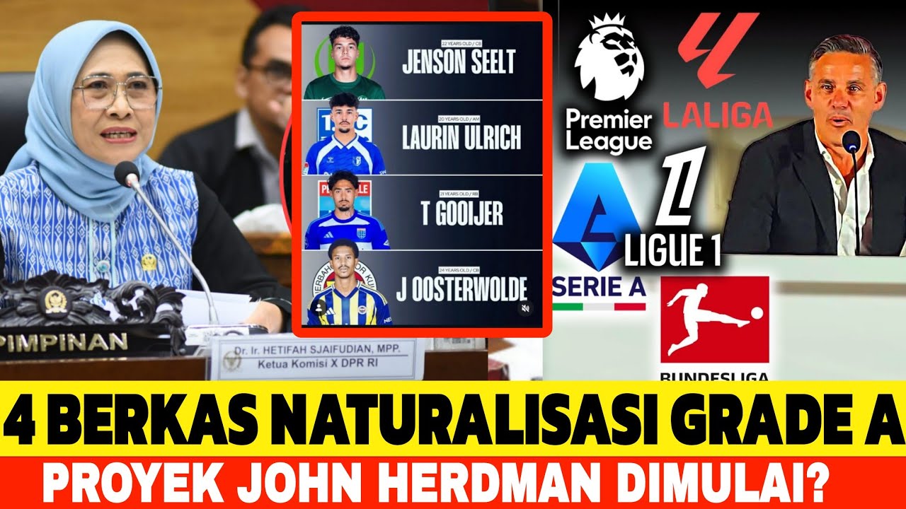 Timnas Indonesia~Naturalisai Grade A diprioritaskan John herdman~Pascal struijk,Jenson~Laurin Ulrich