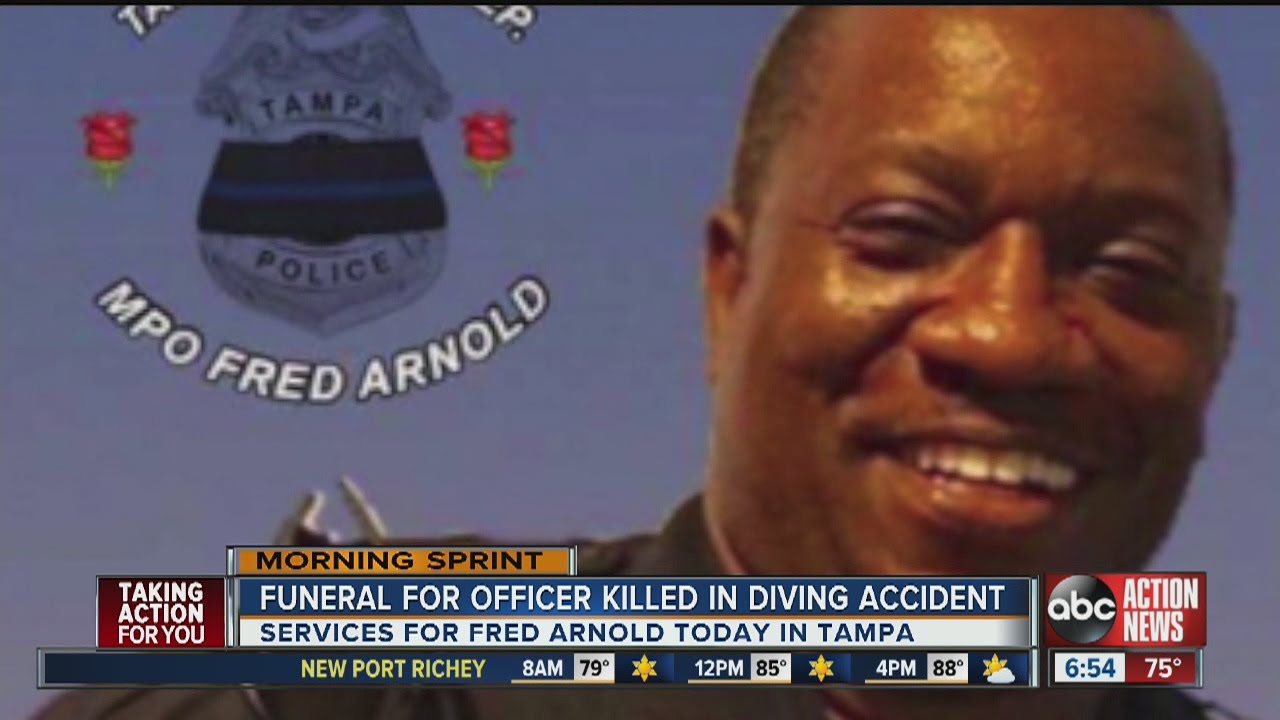 Funeral for officer killed in diving accident - YouTube