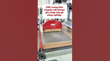 CNC 1 đầu trục cưa đôi xoay 360 độ chuyên cửa gỗ công nghiệp - cửa nhựa - composite #shorts #cnc