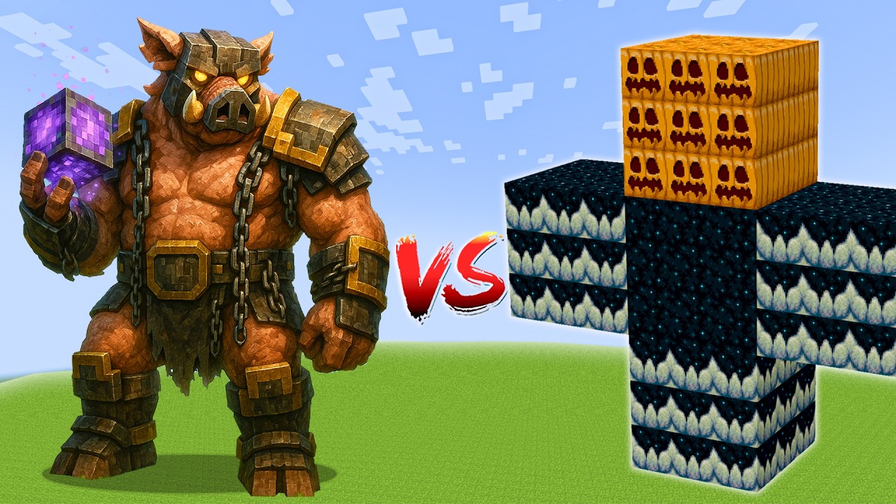Great Hog vs All New Golems Minecraft Mob Battle ! (part 2)
