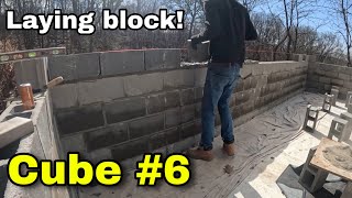 One man Laying Block Garage part 5