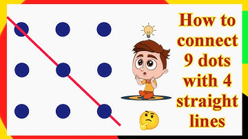 How to connect  9 dots with 4 straight lines | 9 dots with 4 straight lines | 9 Dots Puzzle Solution