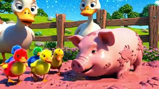 Five Little Ducks 9 Min 54 Sec Fun Creative Kids Mashup Baby Learning Animal Nursery Remix