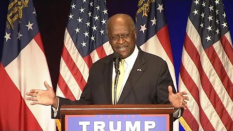 Herman Cain addresses Donald Trump supporters