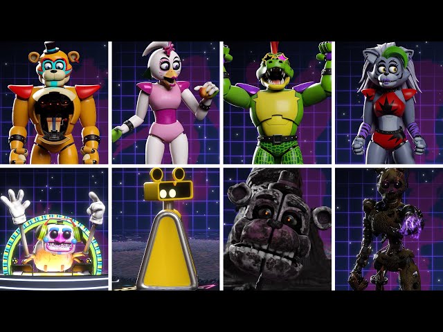 FNAF Security Breach & Extras Workshop Animations Compilation