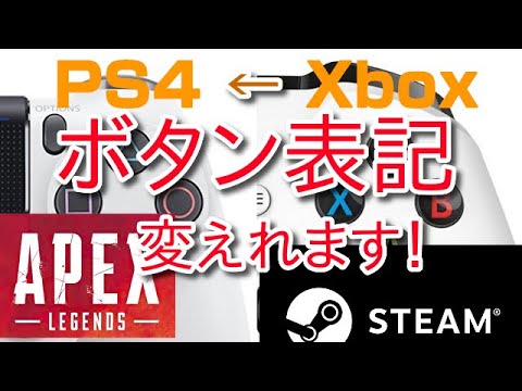 Apex Legends Steam版 コントローラー ボタン表示 変更方法 Youtube