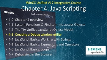 WinCC Unified v17 # 12:  build this JavaScript Debug Window Utility! 🐞 #WinCCGURU