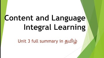 #content and #language integral learning in #tamil #summary in #English #net #set #ug #pg #msu #sem