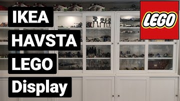 LEGO Display with IKEA Havsta cabinets, Vaxmyra LEDs