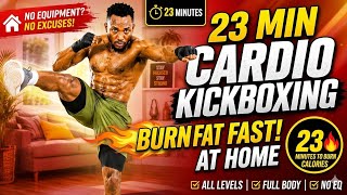 23-Minute Cardio Kickboxing Tabata Workout🔥 23 MINUTES. FULL-BODY CARDIO. SERIOUS SWEAT! 🥊