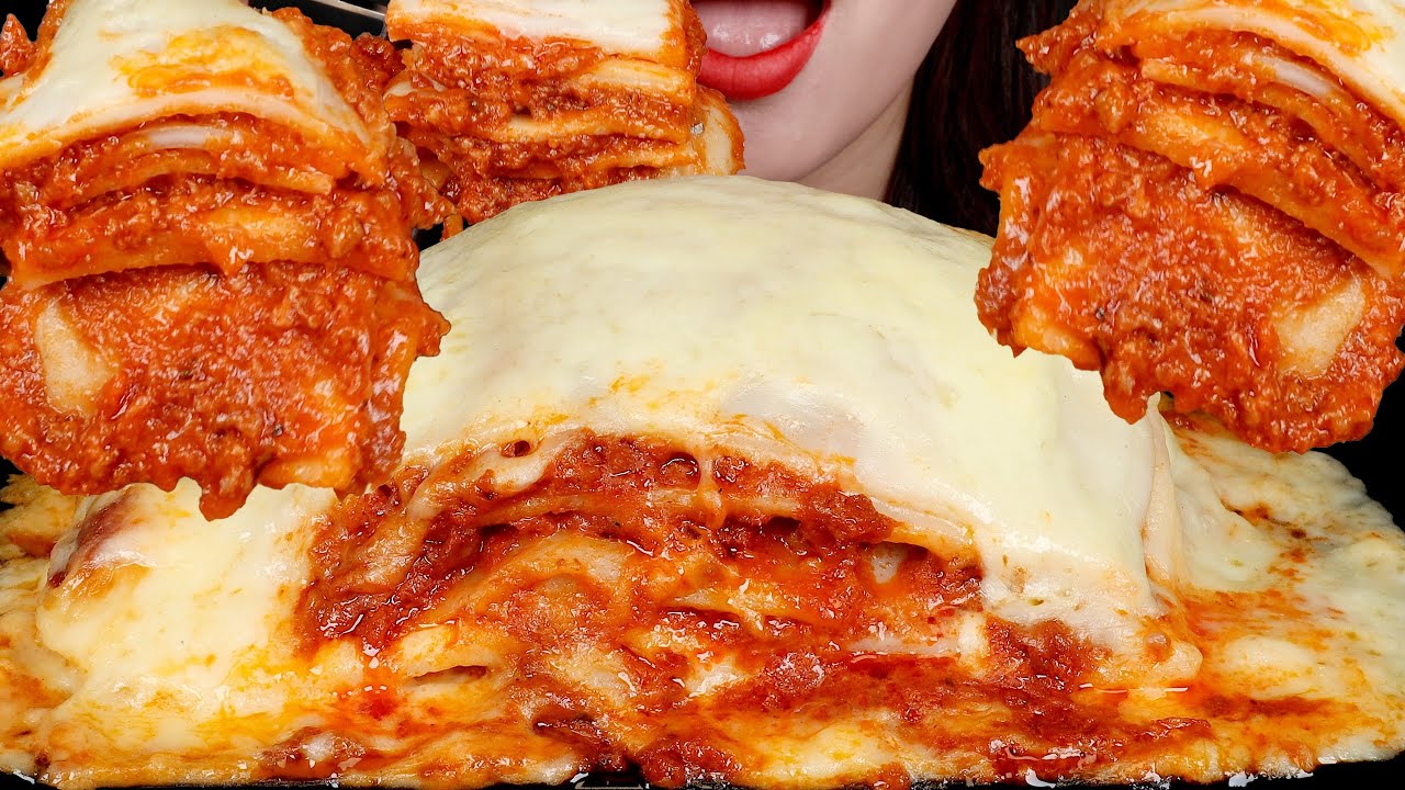 ASMR CHEESE BOMB LASAGNA 치즈폭탄 라자냐 BIG BITE MUKBANG EATING SOUND