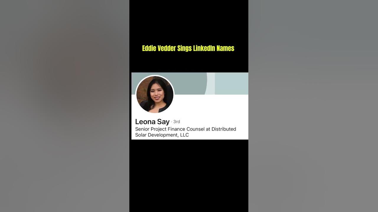 Yellow Ledbetter song with LinkedIn profile name linkedin lyrics