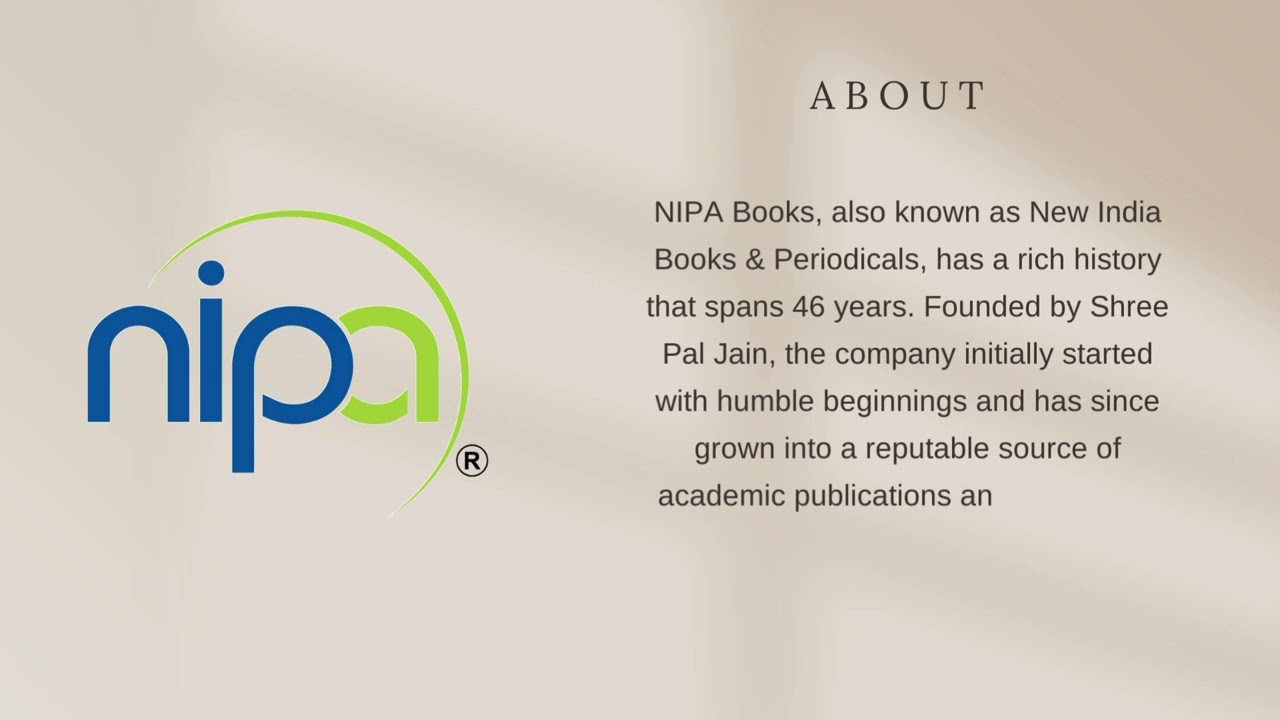 New Publisher launch - Nipa on iG Publishing Platform