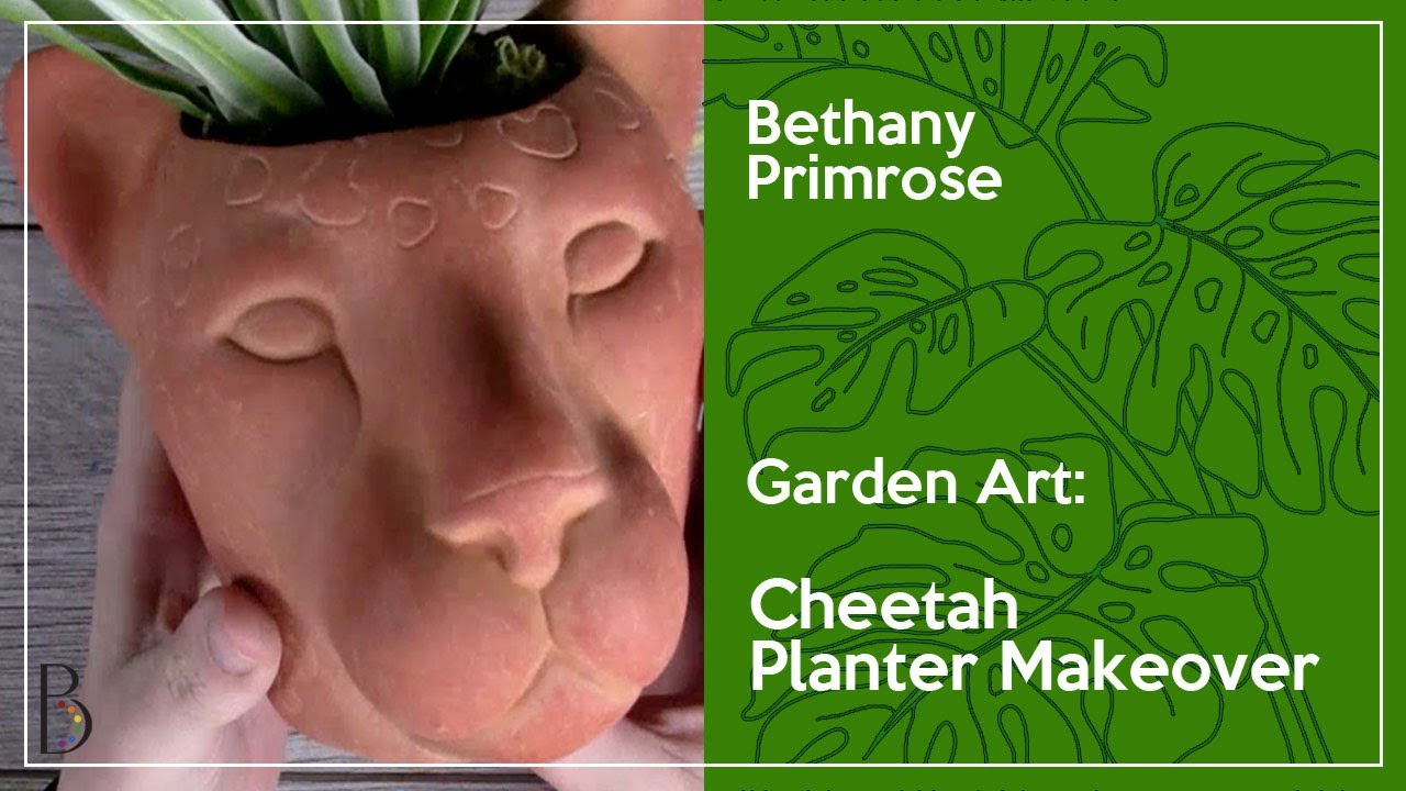 Cheetah Garden Planter Makeover (Timelapse Painting) YouTube