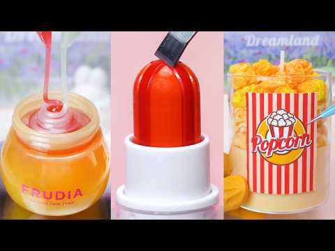 Satisfying Makeup Repair ASMR💄Creative Popcorn Candle DIY, Lip Balm Mixing & Old Makeup Upcycling