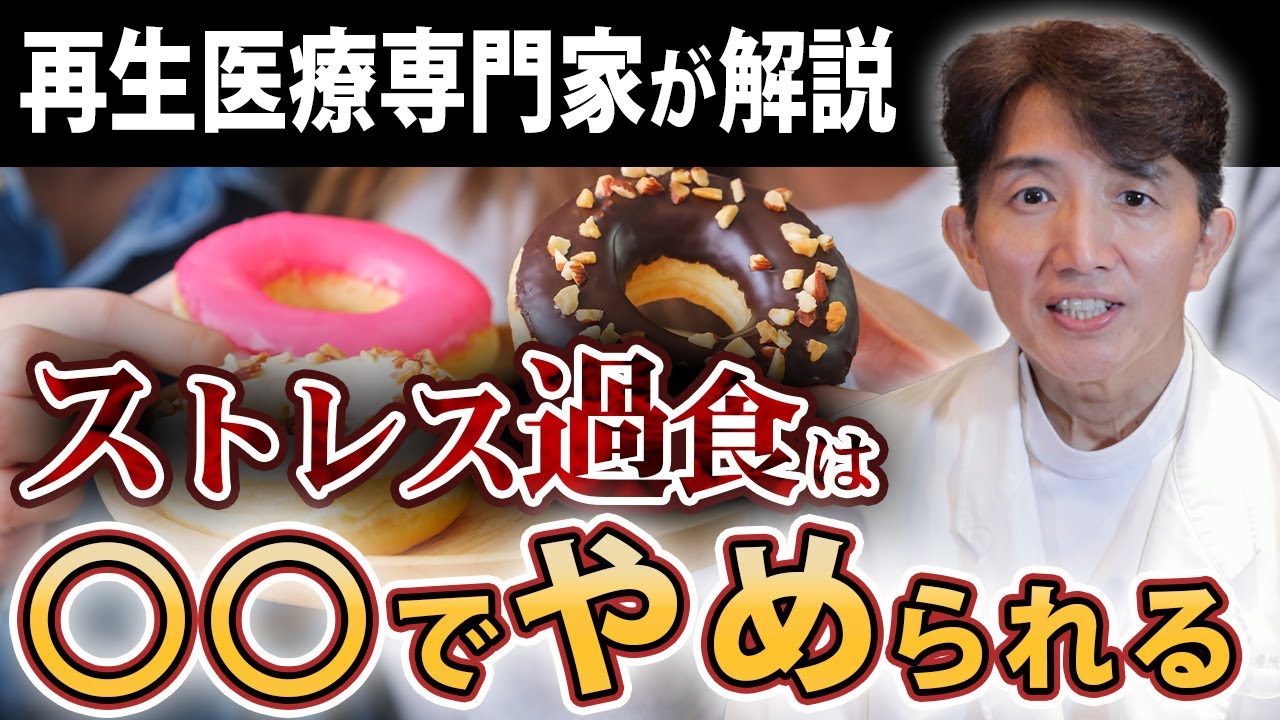 【再生医療専門家が解説】ストレス過食がやめられない人へ！脳の疲労を取り、食べ過ぎを抑える方法と治し方のコツ