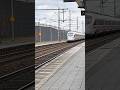 ICE train passing by the station