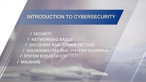Introduction to Cybersecurity