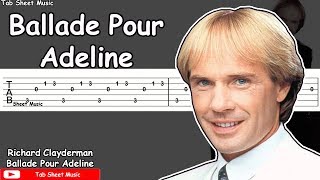 Ballade Pour Adeline  Richard Clayderman Guitar Tutorial