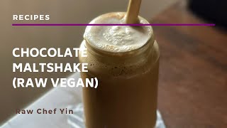 A ‘SO THICK YOU CAN STAND YOUR SPOON IN IT’ CHOCOLATE MALTSHAKE (raw vegan)