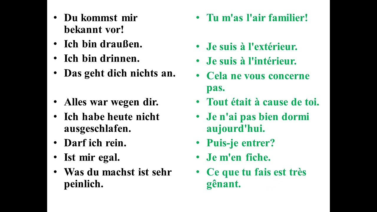 Les phrases les plus utilisées en allemand dans la vie quotidienne