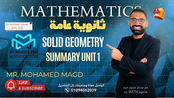 Secondary Three - Solid Geometry - Summary unit 1