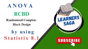 ANOVA | Analysis of Variance | Randomized Complete Block Design | RCBD | Statistix 8.1
