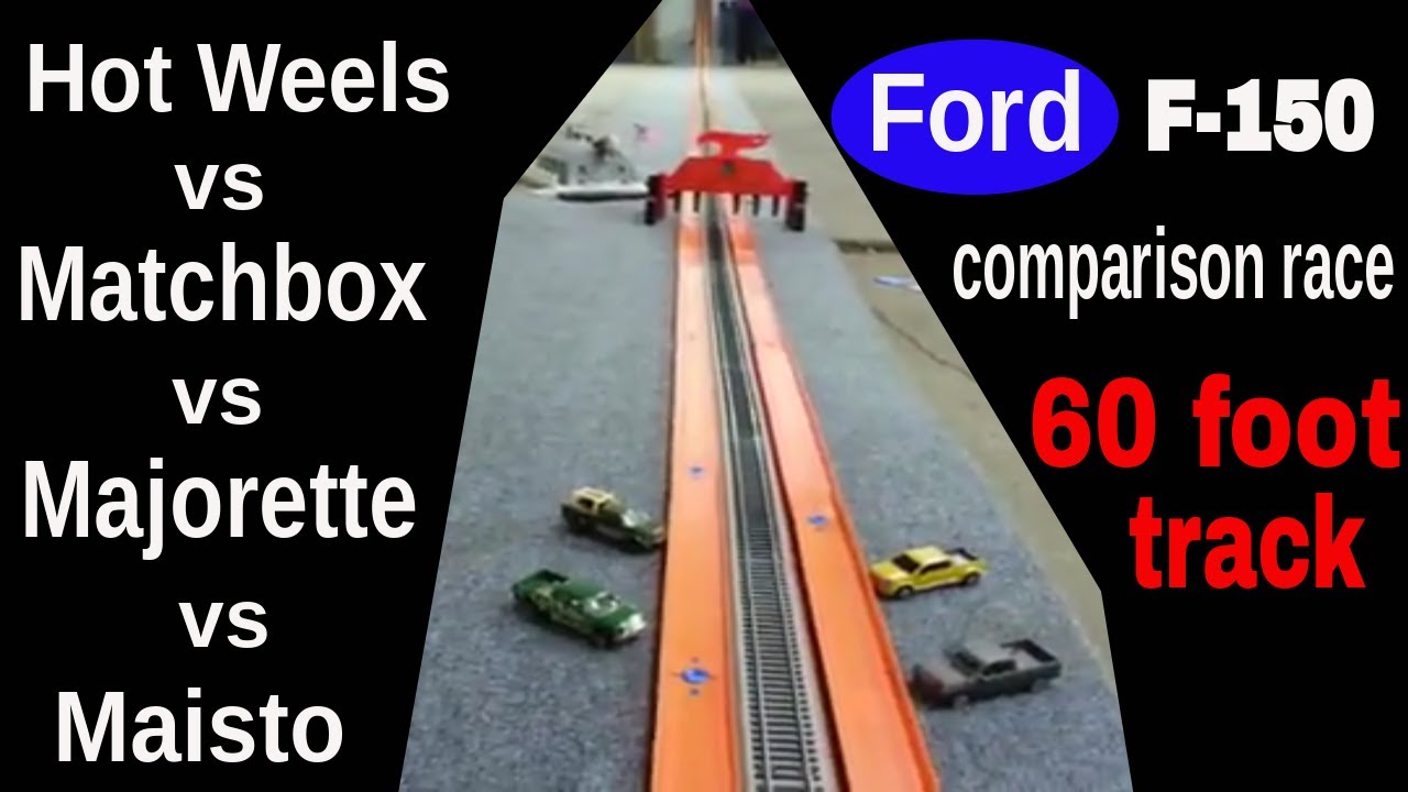 Ford F150....comparison race Matchbox vs Hot Wheels vs Majorette vs Maisto