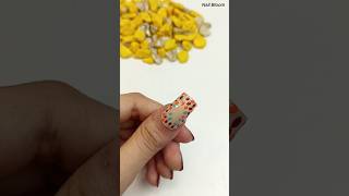 Colorful Abstract Nail Art | Easy Beginner Friendly Design #shorts